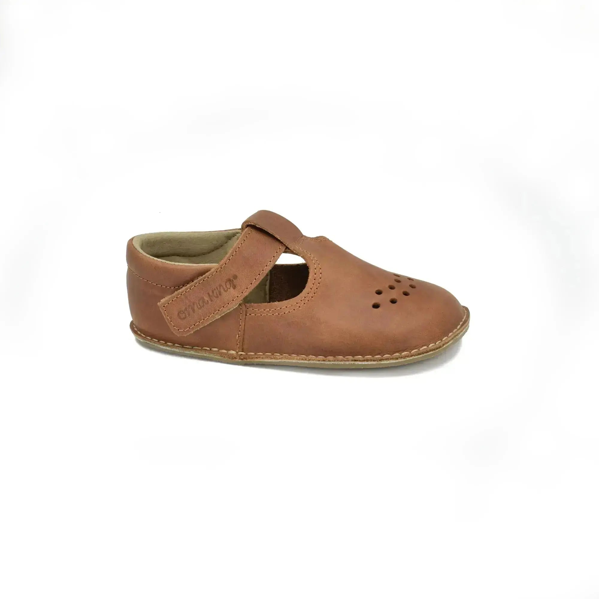 OmaKing - Lusti Brown - zapatitos respetuosos de primeros pasos marrones
