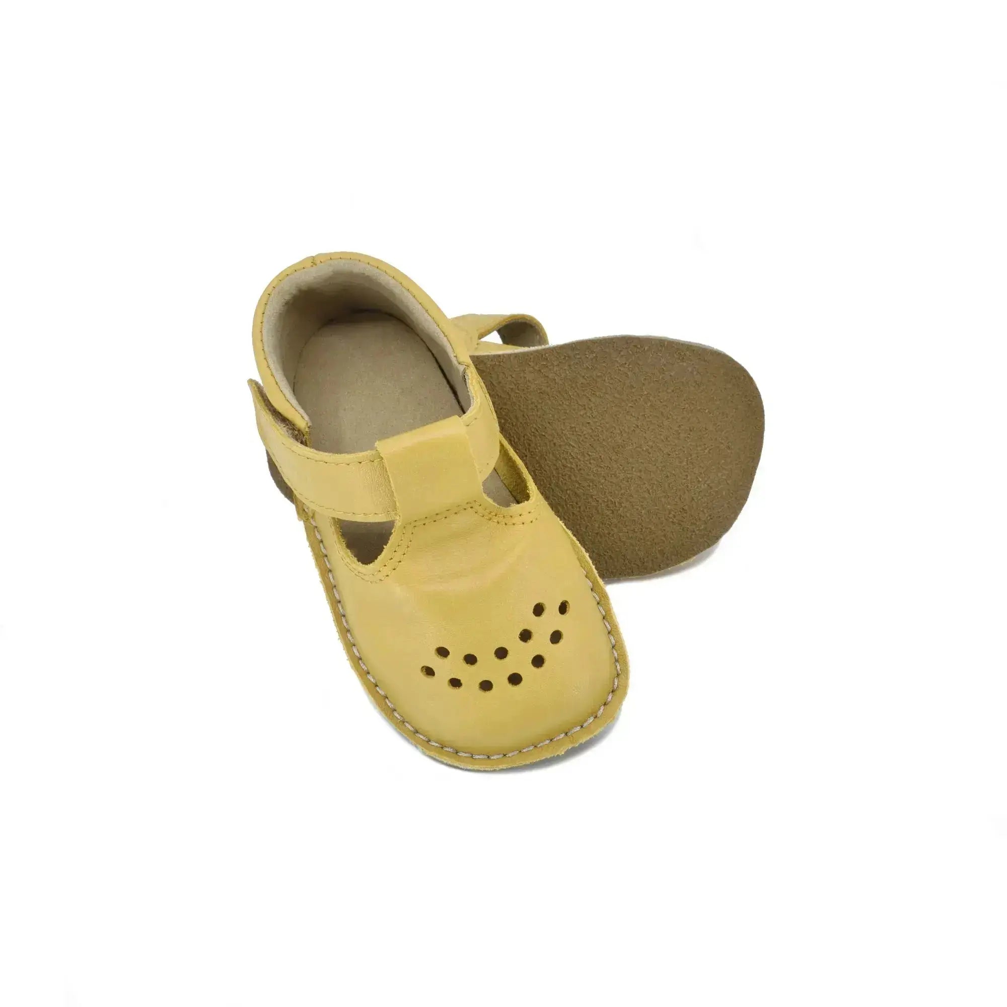 OmaKing - Lusti Yellow - zapatitos respetuosos de primeros pasos amarillo
