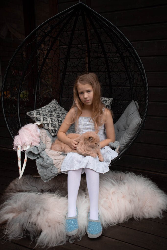 OmaKing - Mini - Suus Blue&Dots - zapatillas de casa barefoot fieltro y lana - Cacles Barefoot