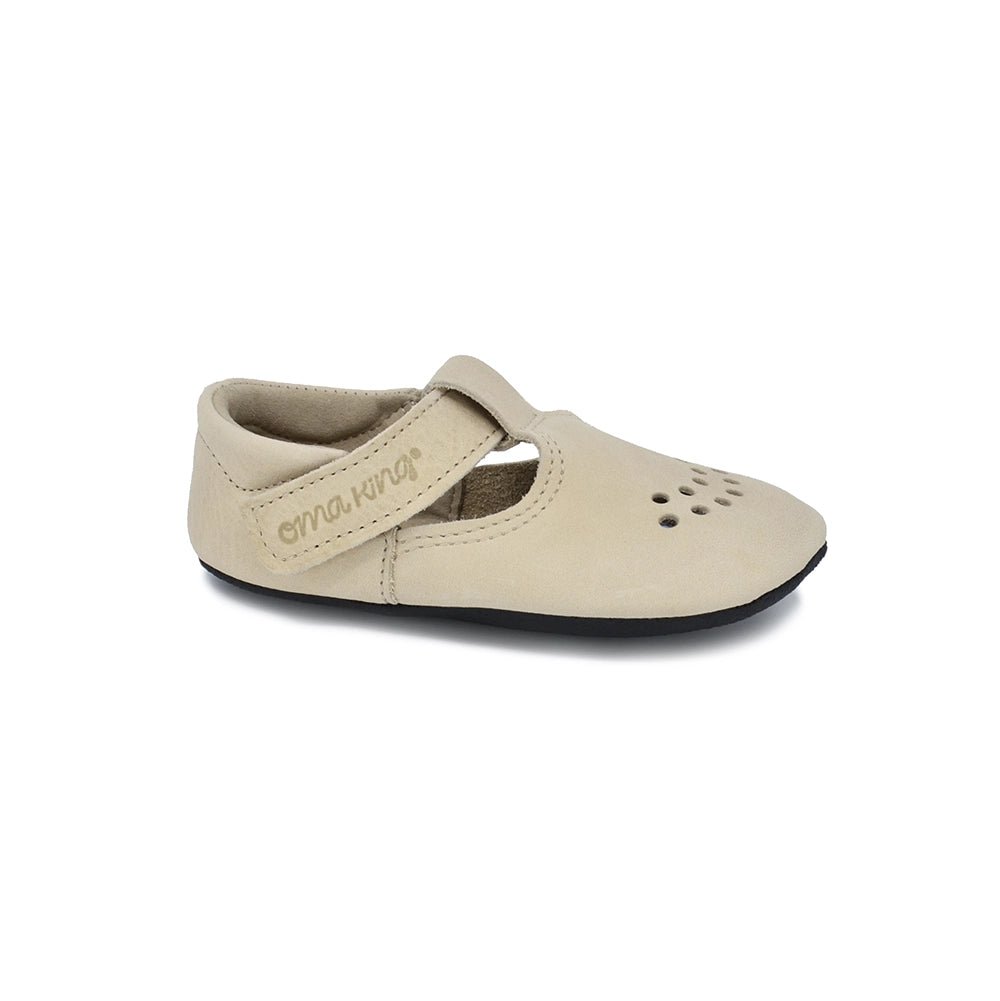 OmaKing - Mutsu Beige - zapatitos barefoot primeros pasos - Cacles Barefoot
