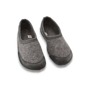 OmaKing - Tuuka Dark Grey - zapatillas de casa barefoot fieltro - Cacles Barefoot