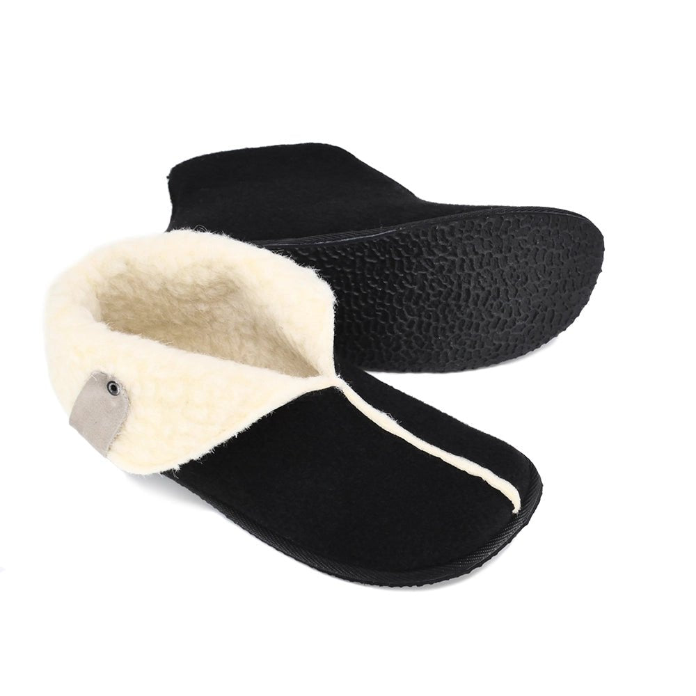 OmaKing - Vinski Black - pantuflas barefoot de lana - Cacles Barefoot