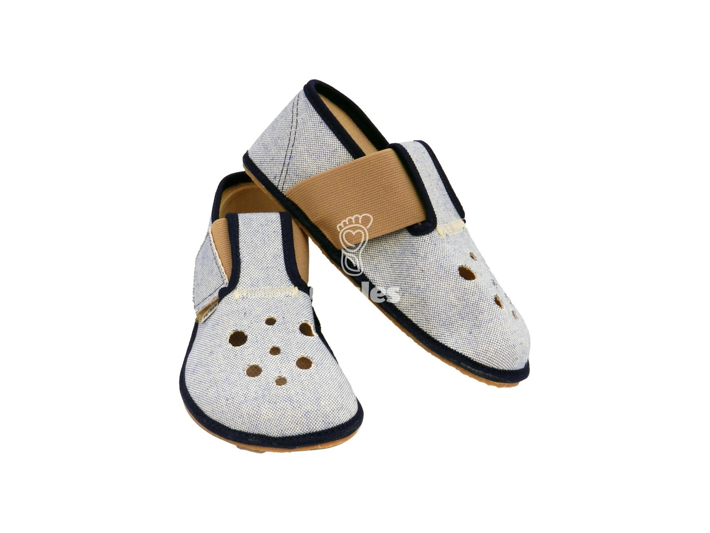 Pegres - BF03 - zapatillas de casa barefoot - azul - Cacles Barefoot