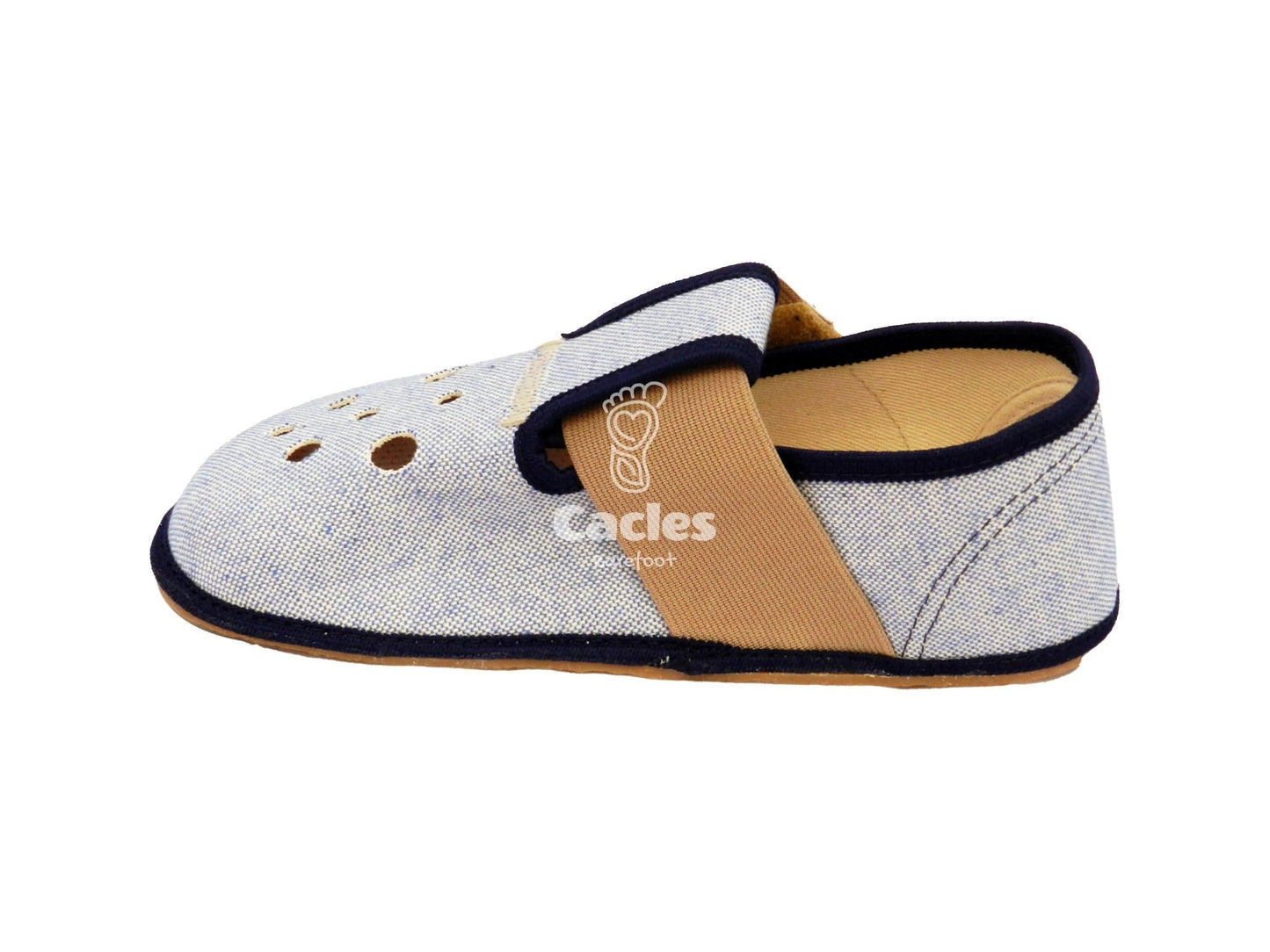 Pegres - BF03 - zapatillas de casa barefoot - azul - Cacles Barefoot