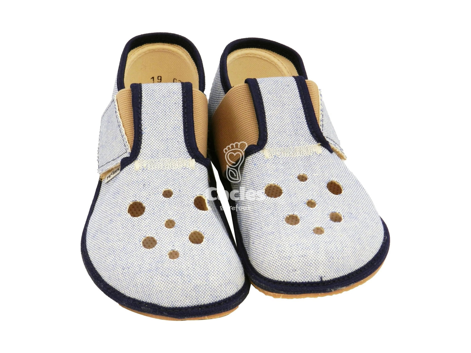 Pegres - BF03 - zapatillas de casa barefoot - azul - Cacles Barefoot