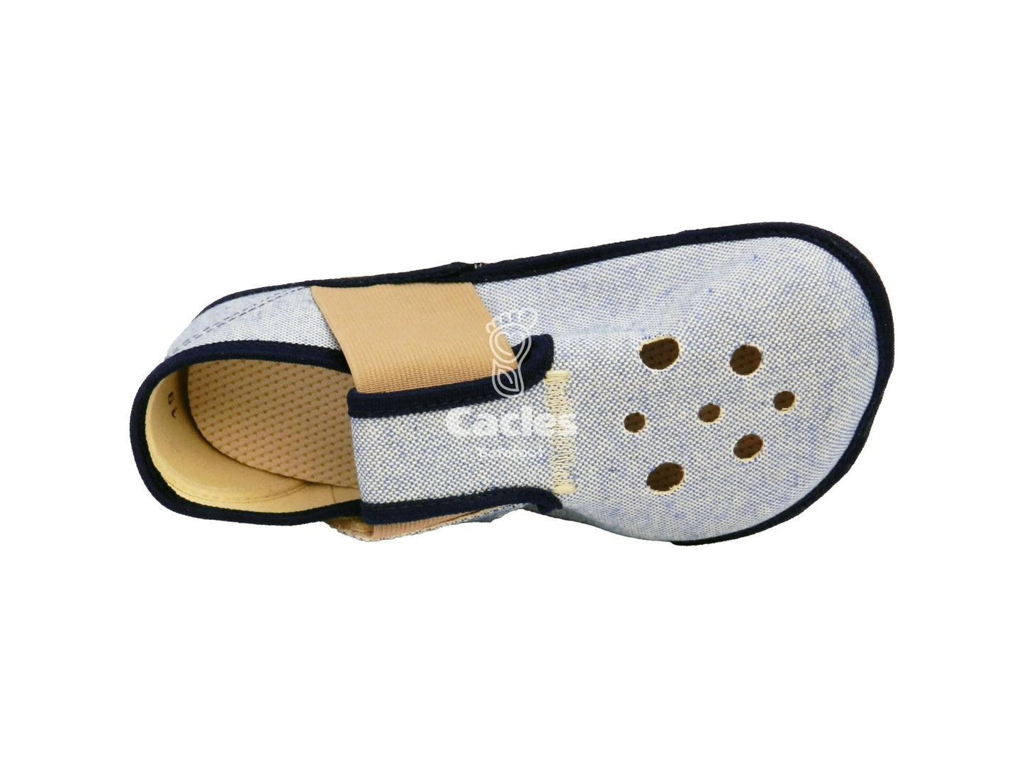 Pegres - BF03 - zapatillas de casa barefoot - azul - Cacles Barefoot
