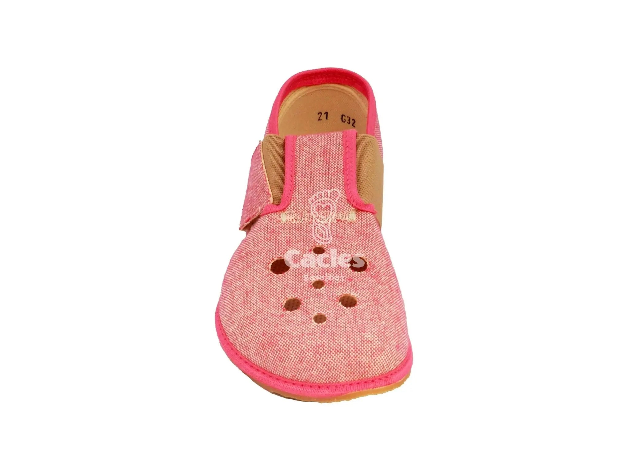 Pegres - BF03 - zapatillas de casa respetuosas de primeros pasos - rosa