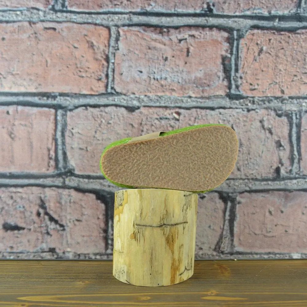 Pegres - BF04 - zapatillas de casa barefoot - verde - Cacles Barefoot