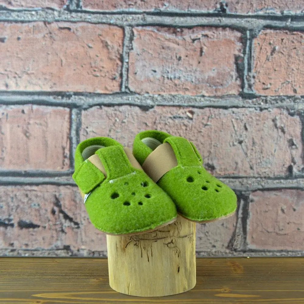 Pegres - BF04 - zapatillas de casa barefoot - verde - Cacles Barefoot