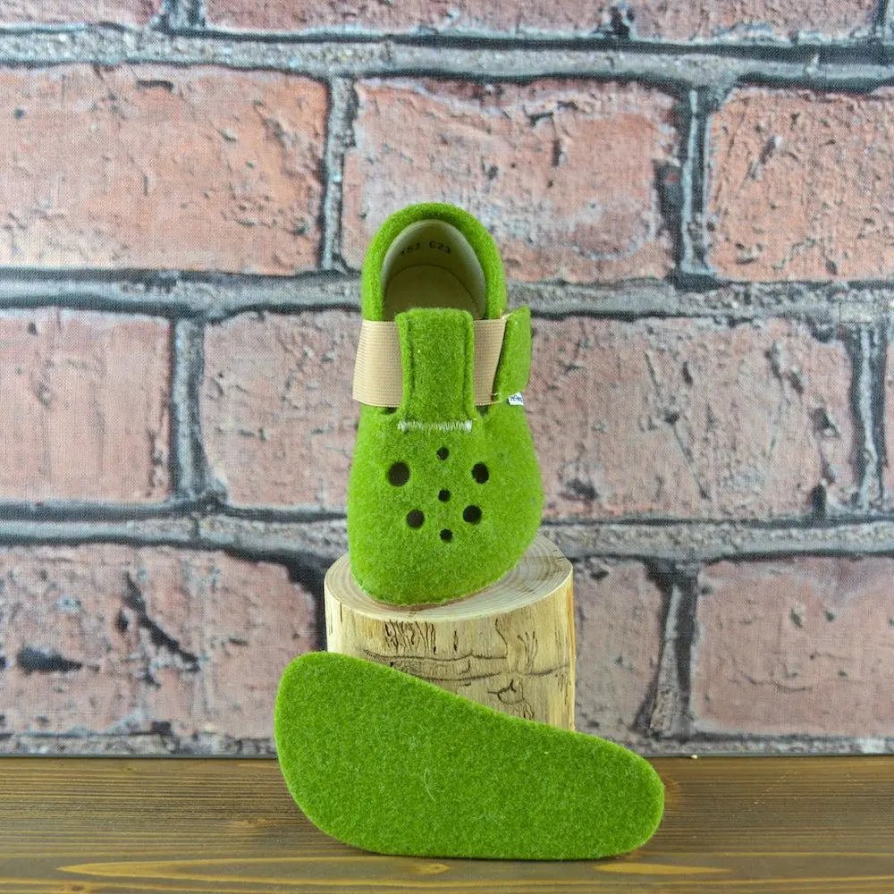 Pegres - BF04 - zapatillas de casa barefoot - verde - Cacles Barefoot