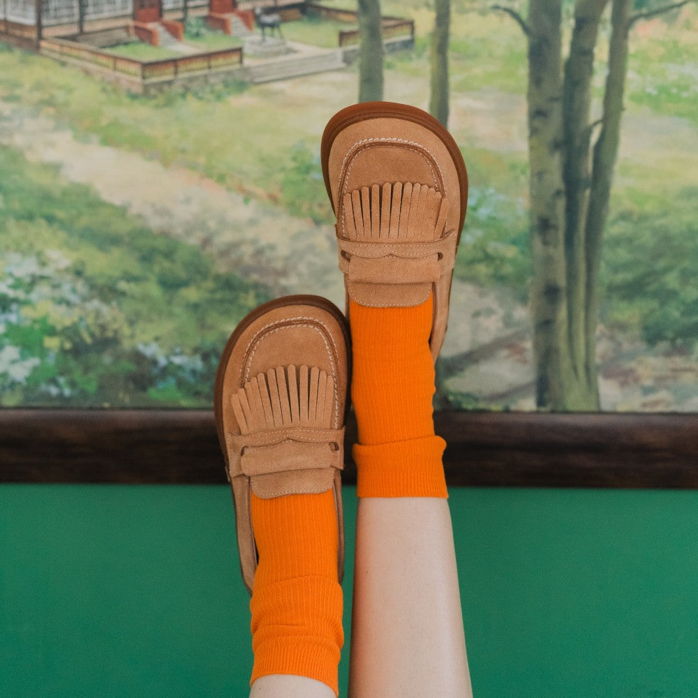 Magical Shoes Pienza Carrot Suede - Mocasines barefoot unisex camel