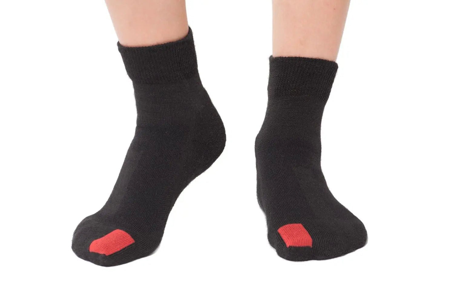 Plus12 - Black Cotton - calcetines respetuosos cortos - Cacles Barefoot