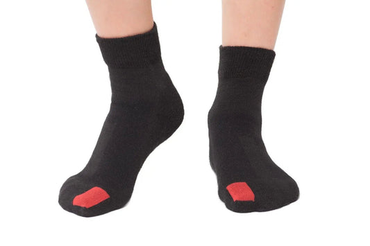 Plus12 - Black Cotton - calcetines respetuosos cortos - Cacles Barefoot
