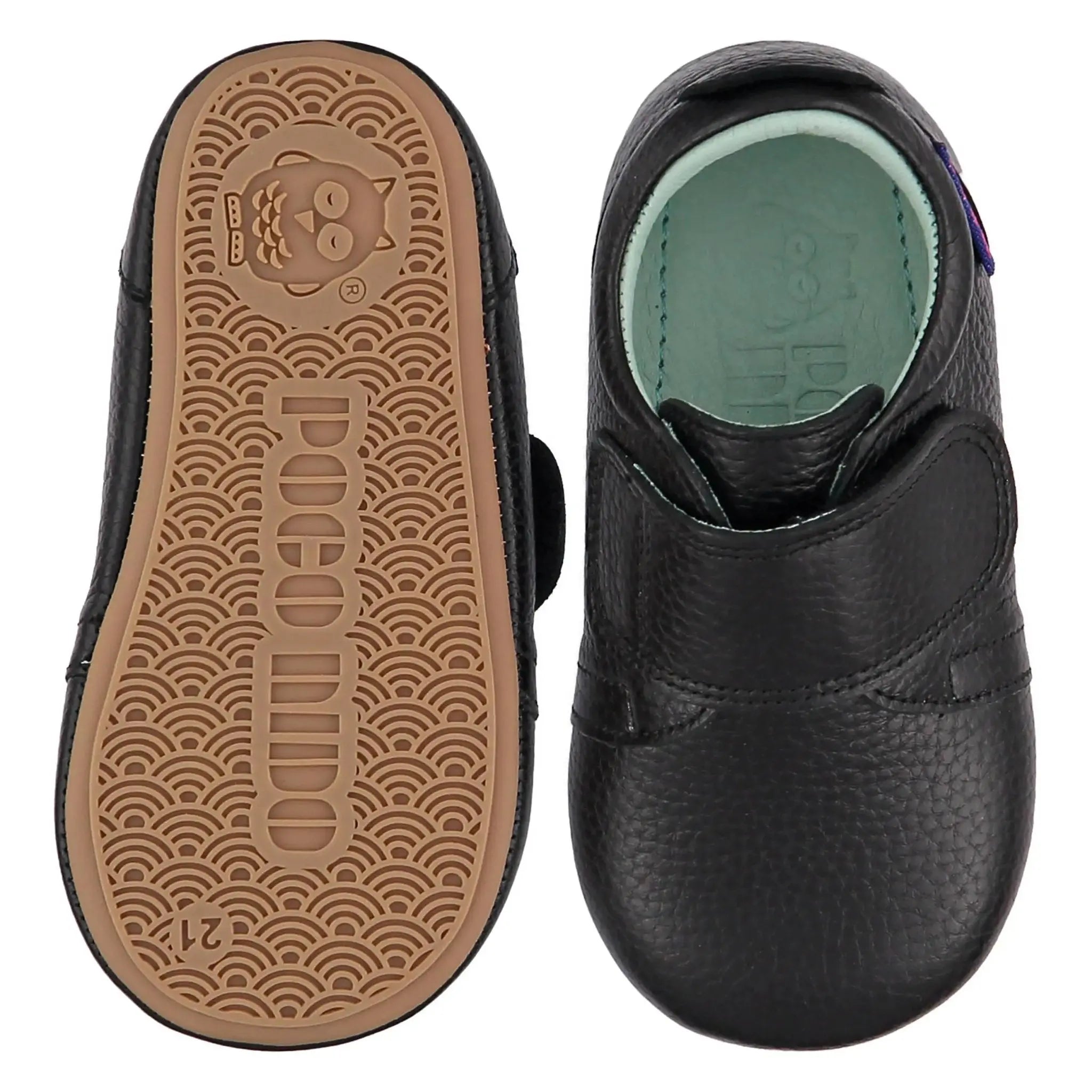 Poco Nido - Mighty Shoes Black - Zapato Colegial Barefoot - Negro