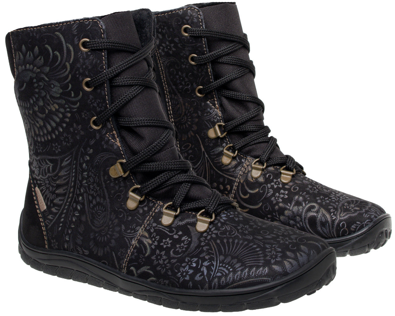 Fare Bare - Norry Winter Black - Bottines barefoot imperméables et chaudes unisexes