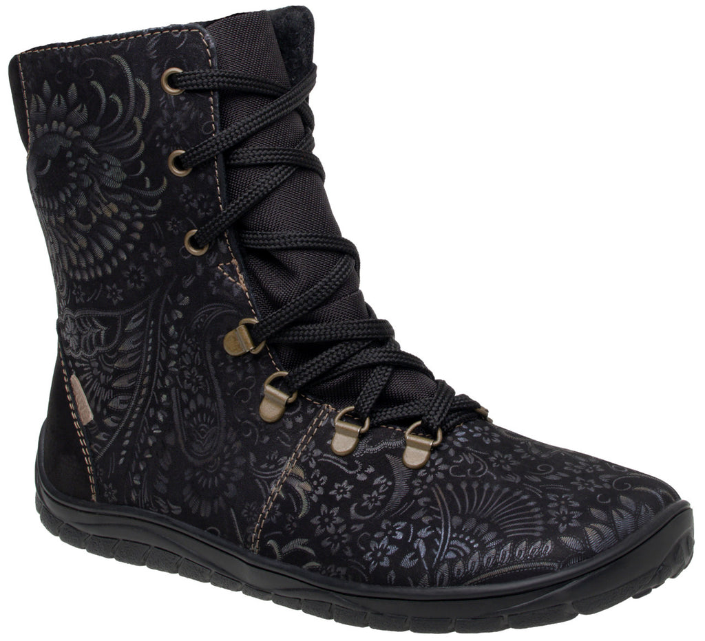 Fare Bare - Norry Winter Black - Bottines barefoot imperméables et chaudes unisexes