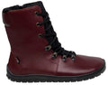 Fare Bare Norry Winter Red - Botas barefoot impermeables calientes unisex burdeos