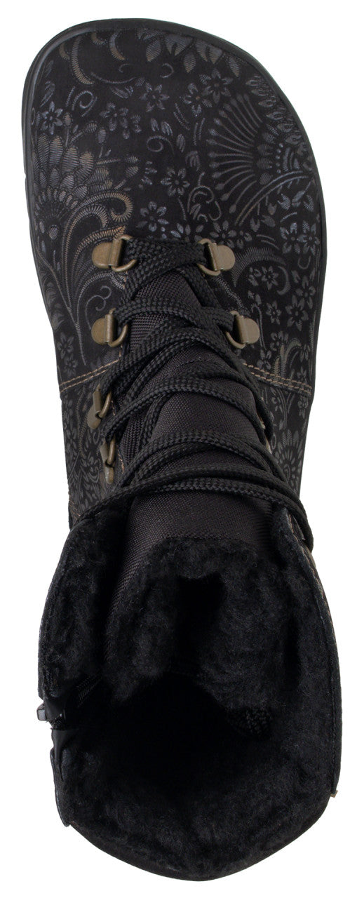 Fare Bare - Norry Winter Black - Bottines barefoot imperméables et chaudes unisexes