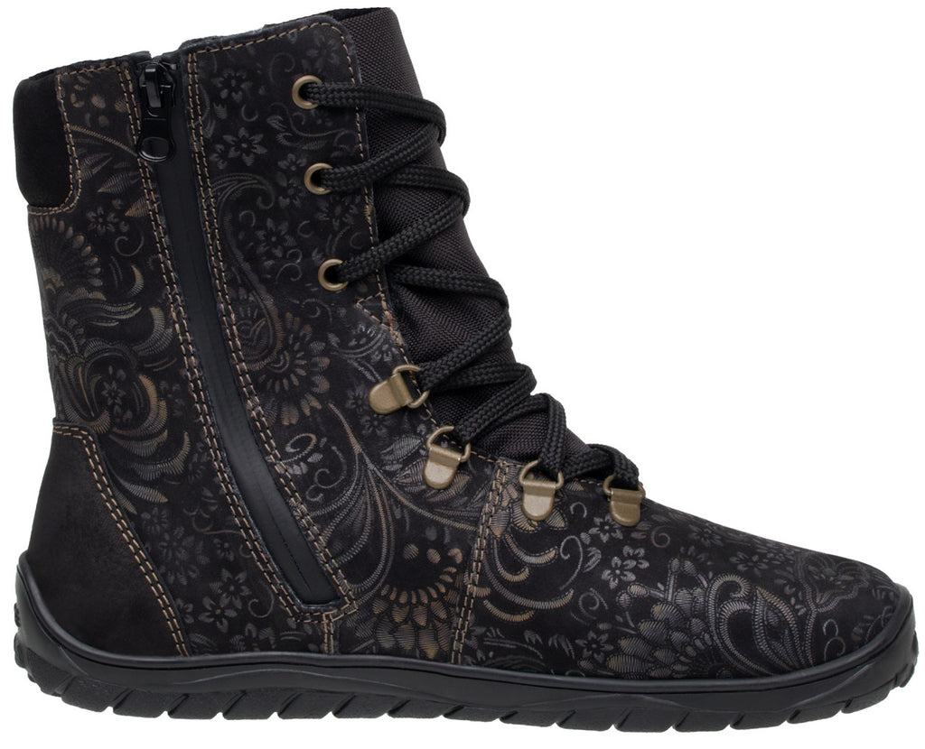 Fare Bare - Norry Winter Black - Bottines barefoot imperméables et chaudes unisexes