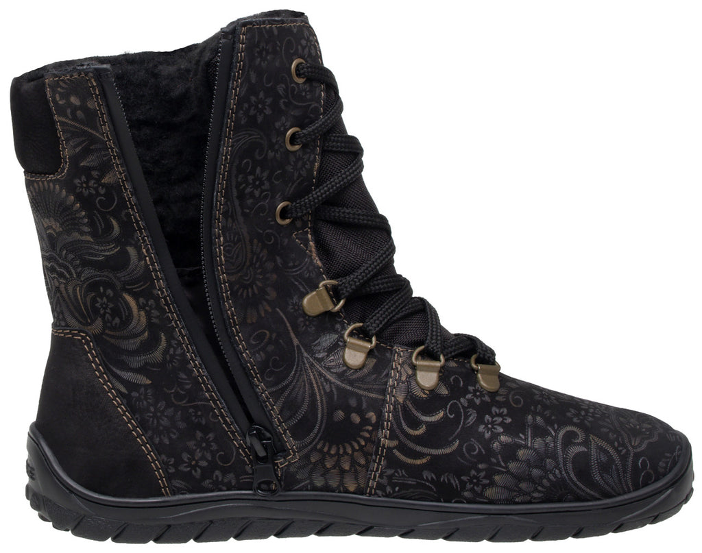 Fare Bare - Norry Winter Black - Bottines barefoot imperméables et chaudes unisexes