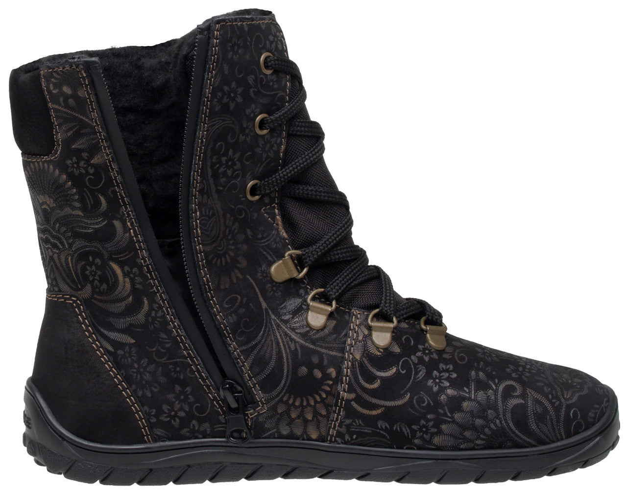Fare Bare - Norry Winter Black - Bottines barefoot imperméables et chaudes unisexes
