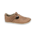 OmaKing Lusti Big Kids Brown - zapatitos barefoot elegantes para niños grandes marrones