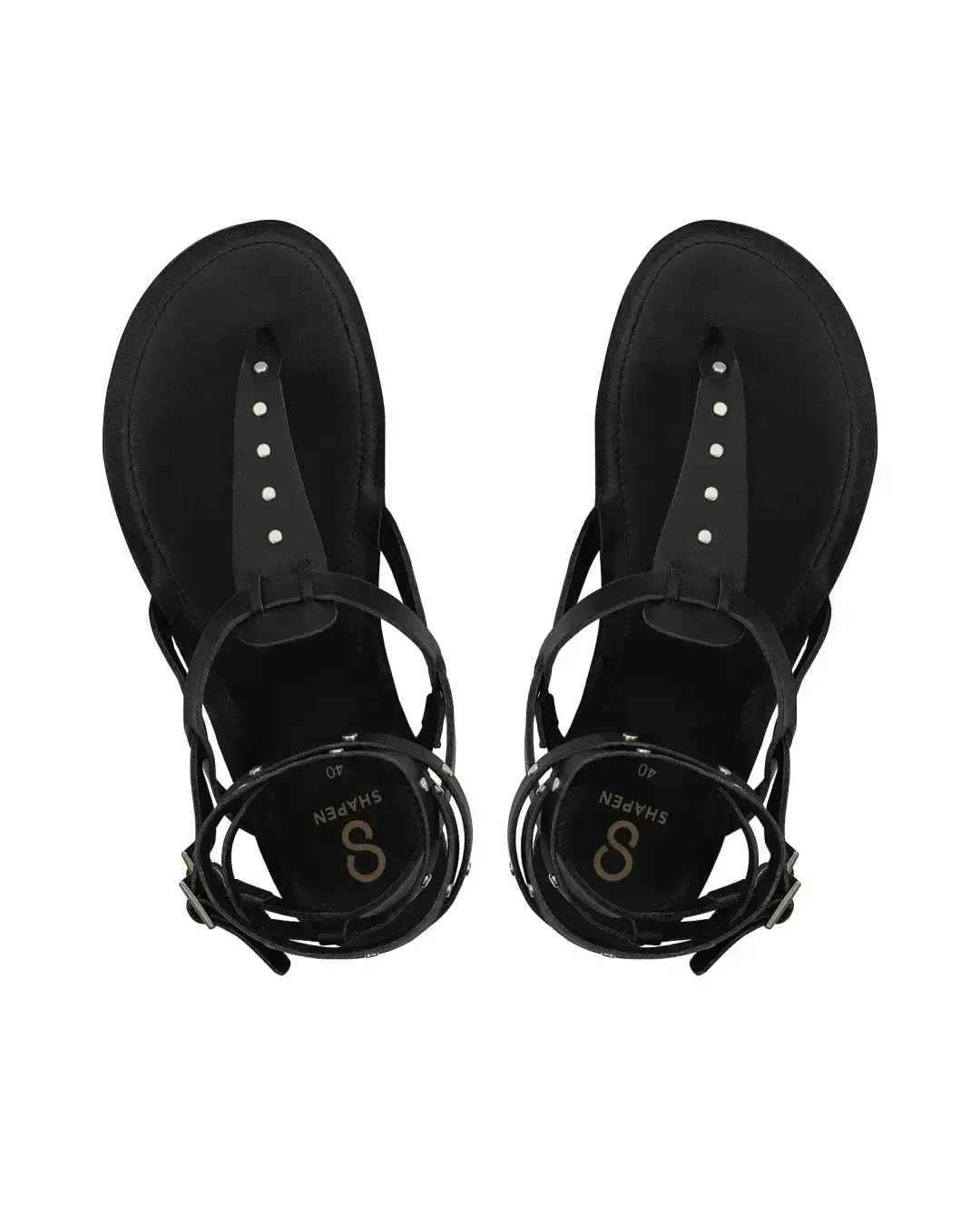 Shapen - Caliope Black - Sandalias barefoot negras para mujer