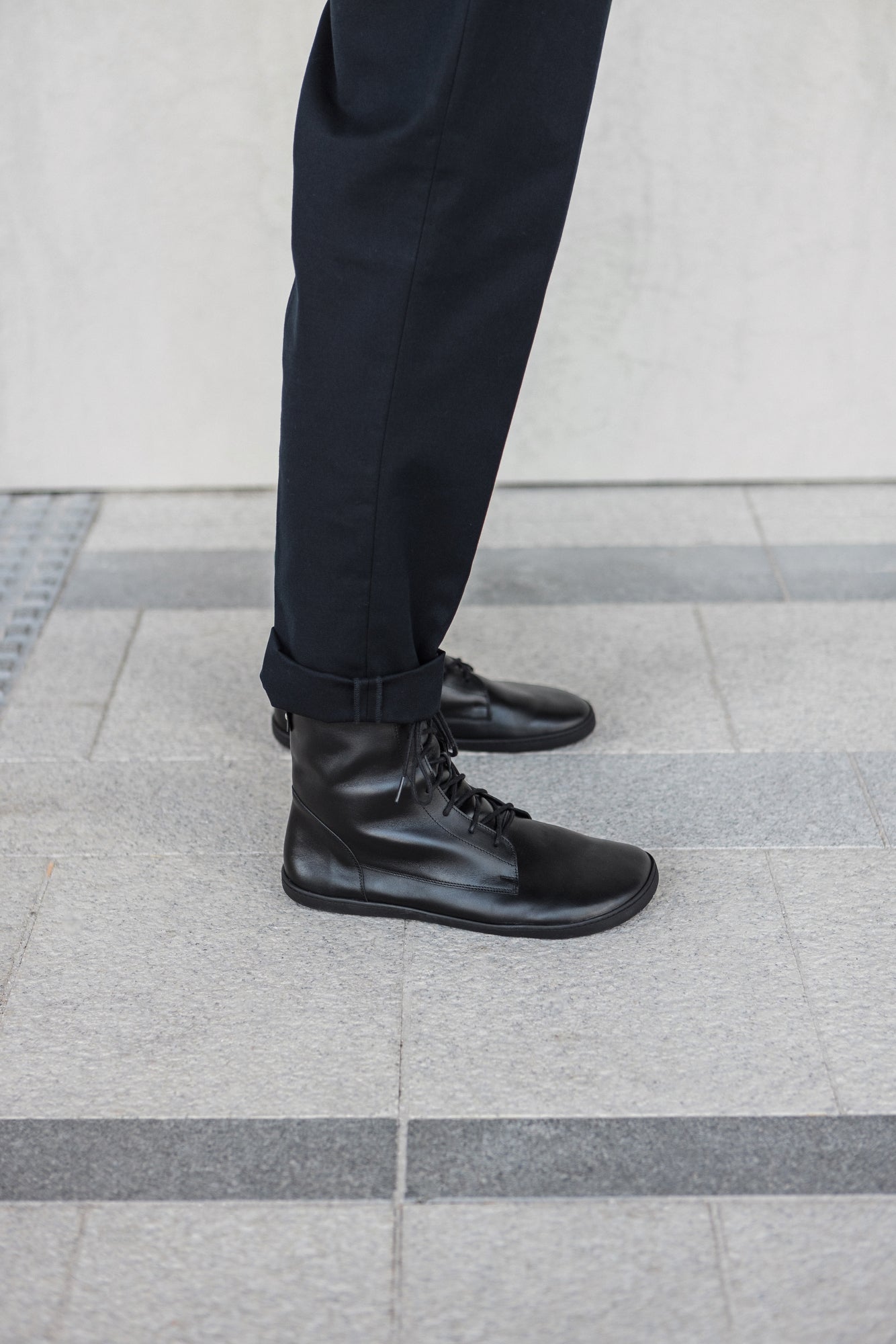 Shapen - Cozy 2.0 Black Smooth Leather - Botas barefoot - Cacles Barefoot