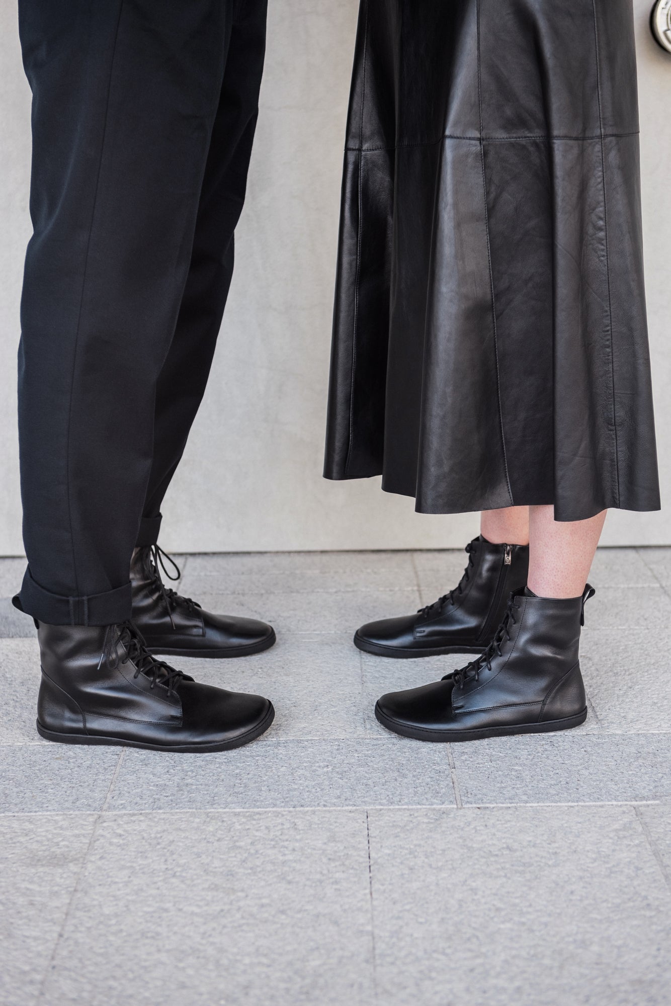 Shapen - Cozy 2.0 Black Smooth Leather - Botas barefoot - Cacles Barefoot