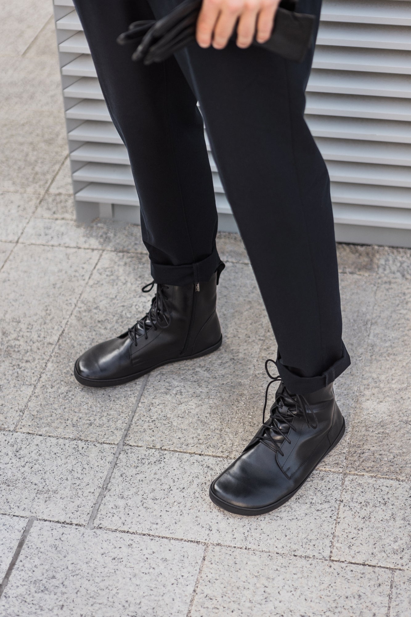 Shapen - Cozy 2.0 Black Smooth Leather - Botas barefoot - Cacles Barefoot