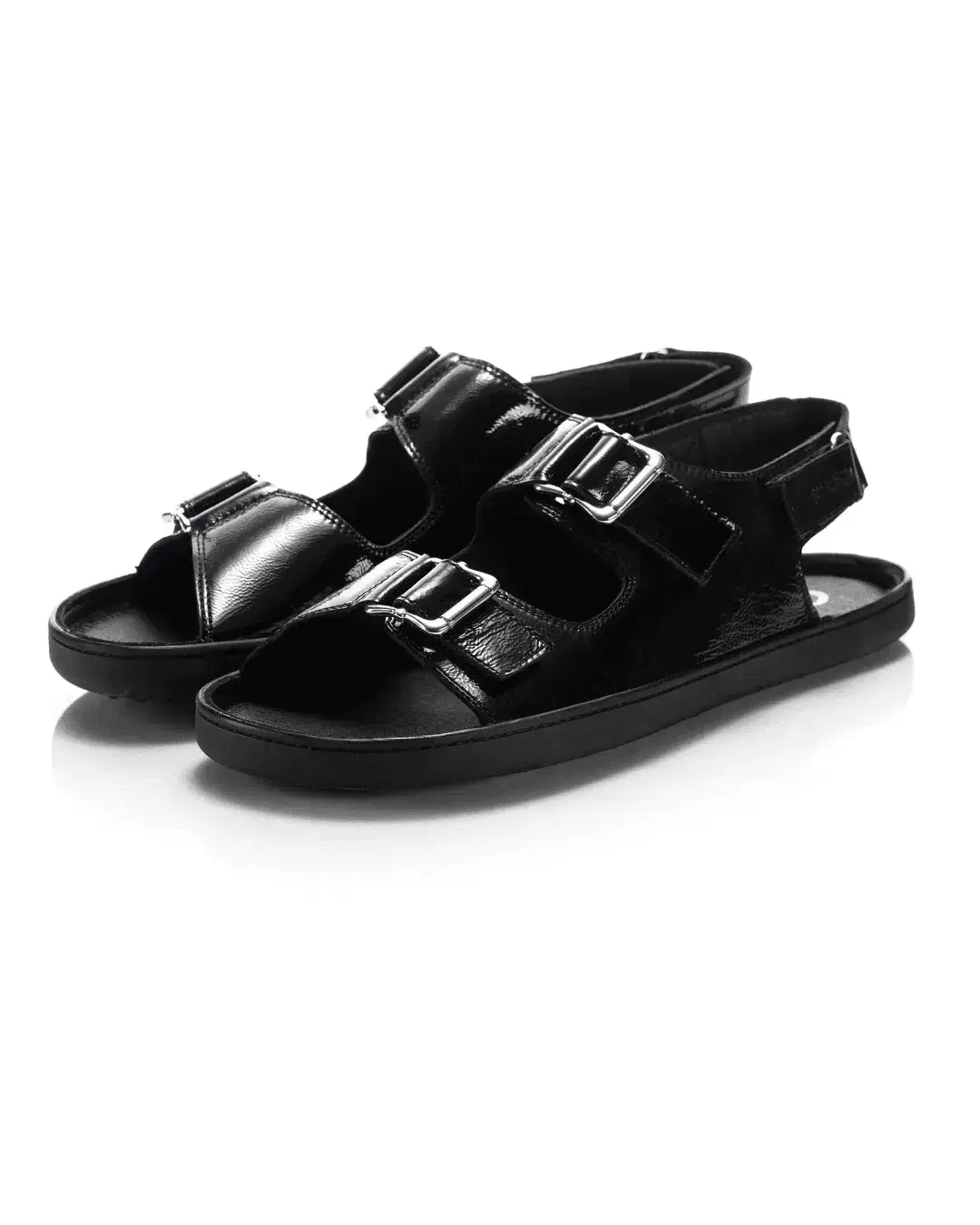 Shapen Dazzle Black - Sandalias barefoot de hebillas negras para mujer