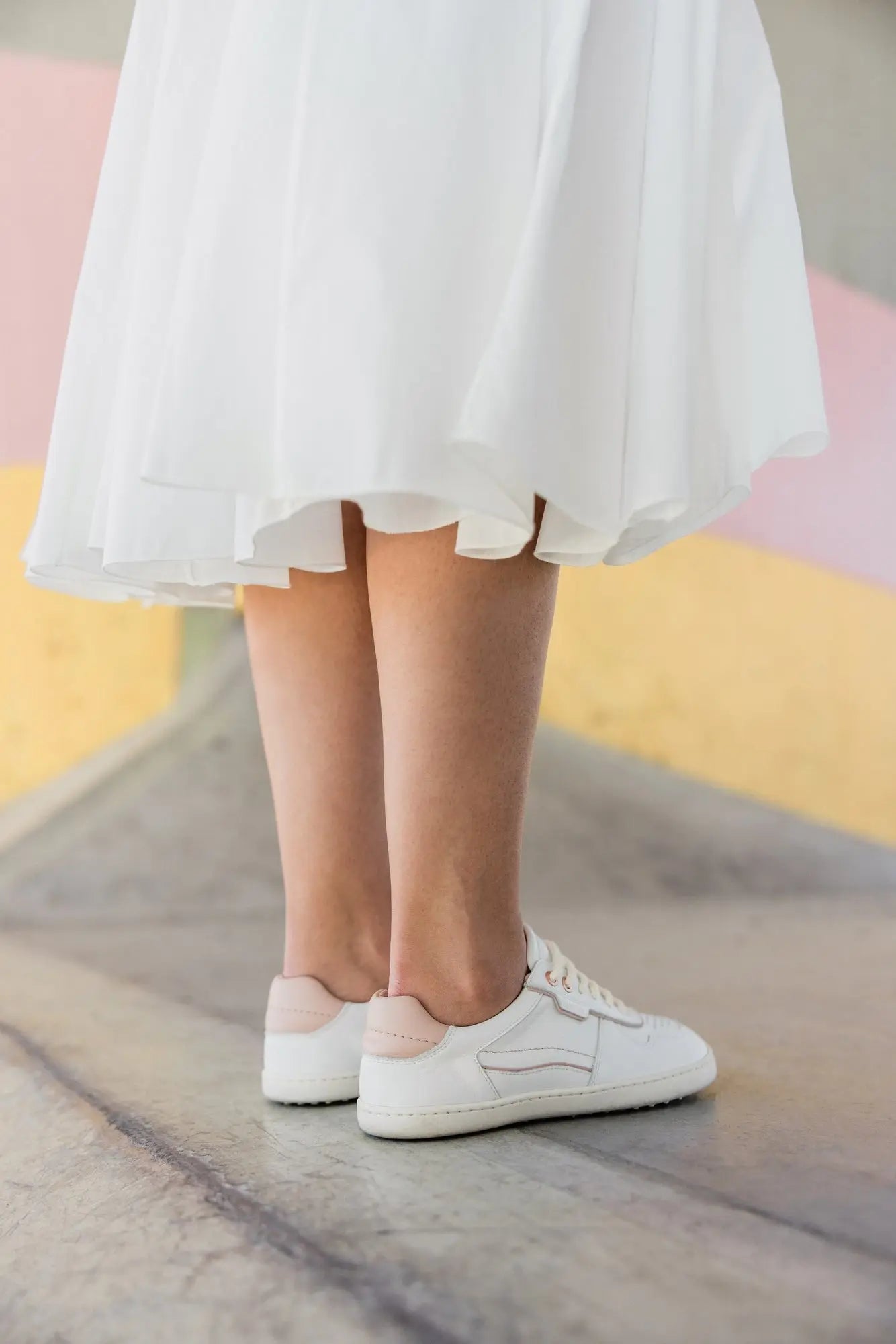 Shapen - Flowin White & Pink - Sneakers barefoot