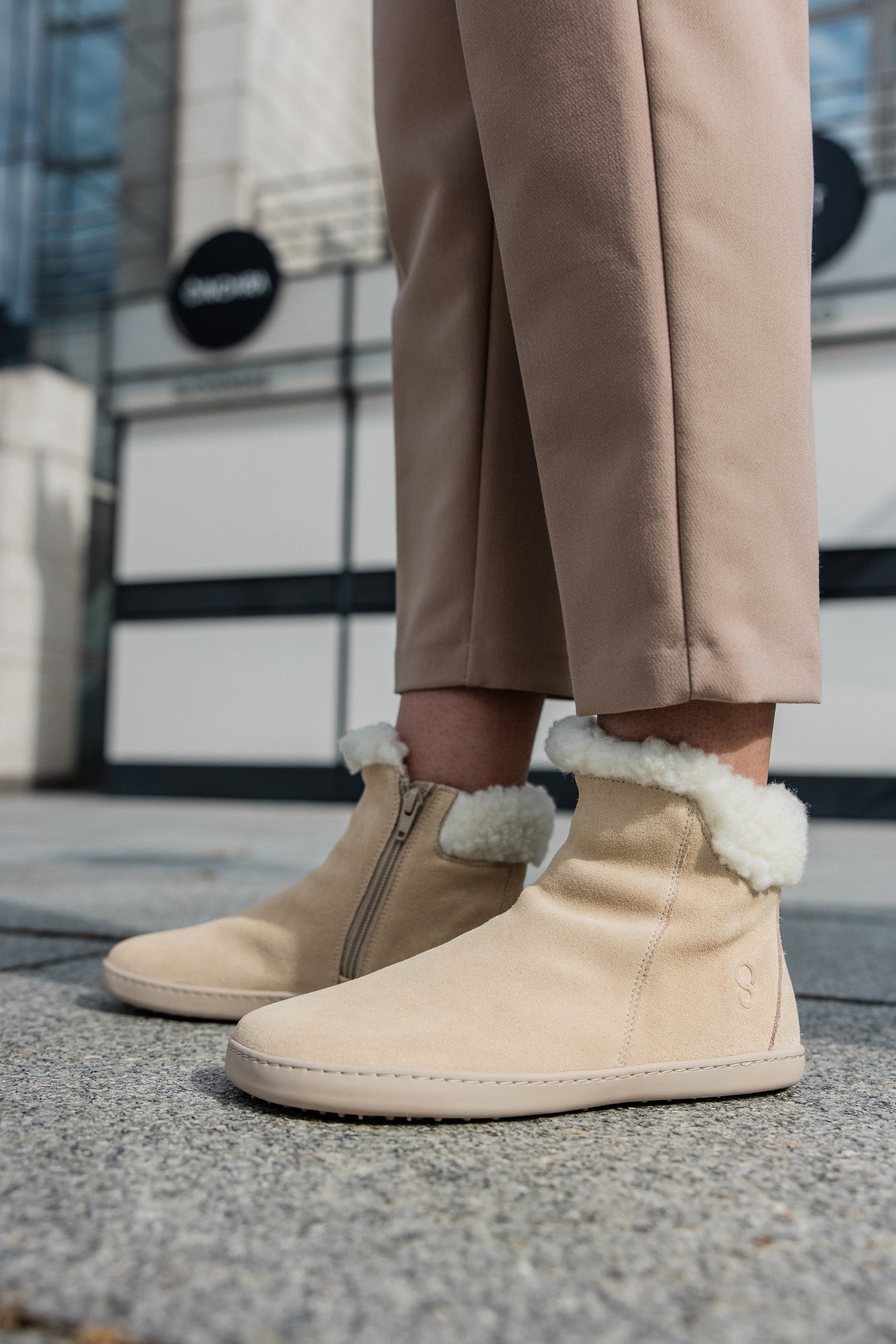 Shapen - Fluffy 2.0 Beige - Botines de invierno barefoot - Cacles Barefoot