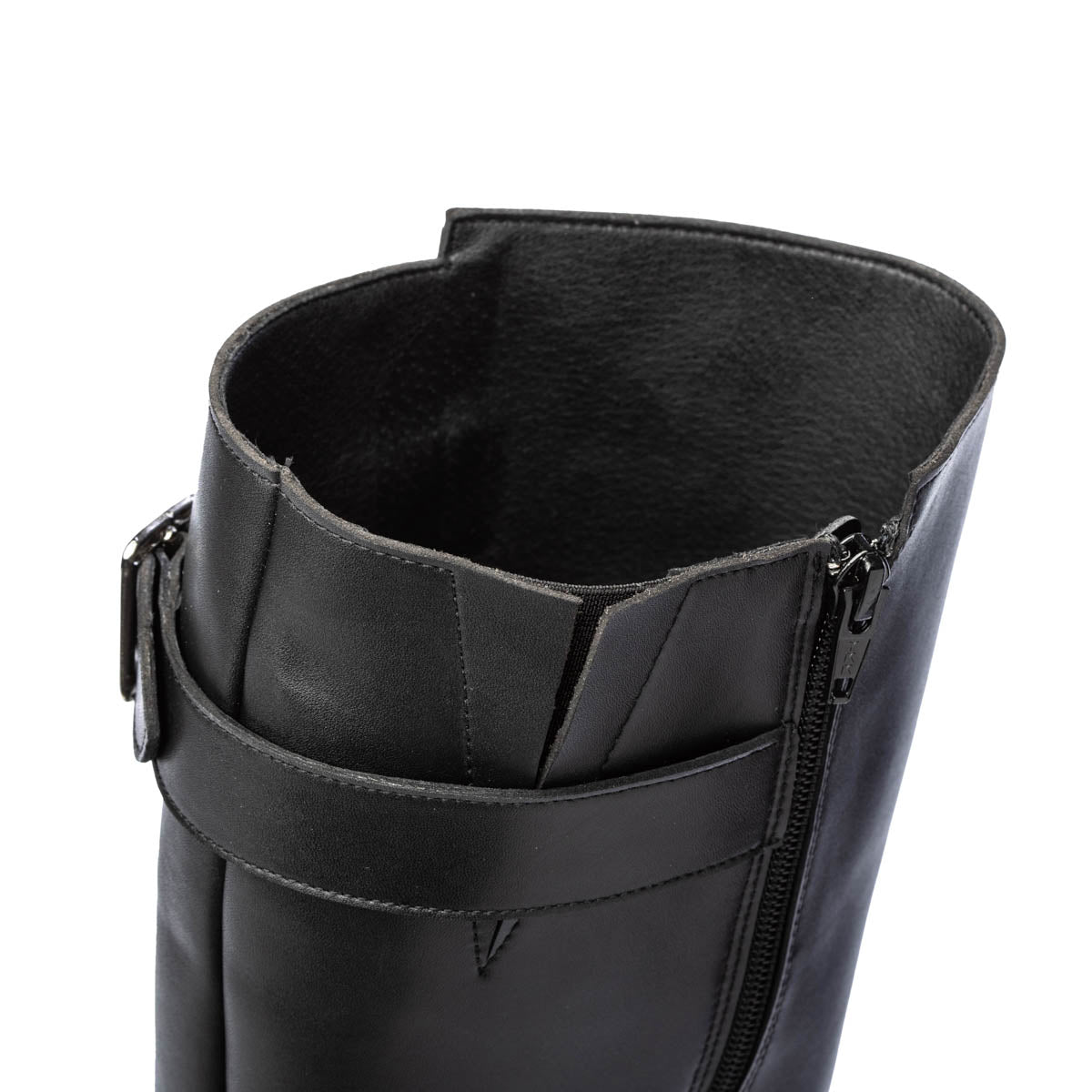Shapen - Glam Knee Black Leather - Botas altas barefoot - Cacles Barefoot