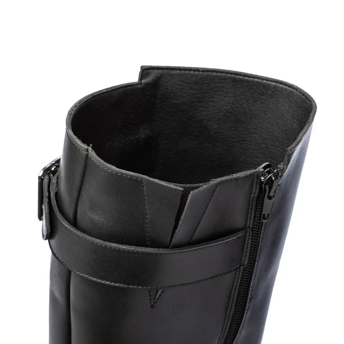 Shapen - Glam Knee Black Leather Vegan - Botas altas barefoot