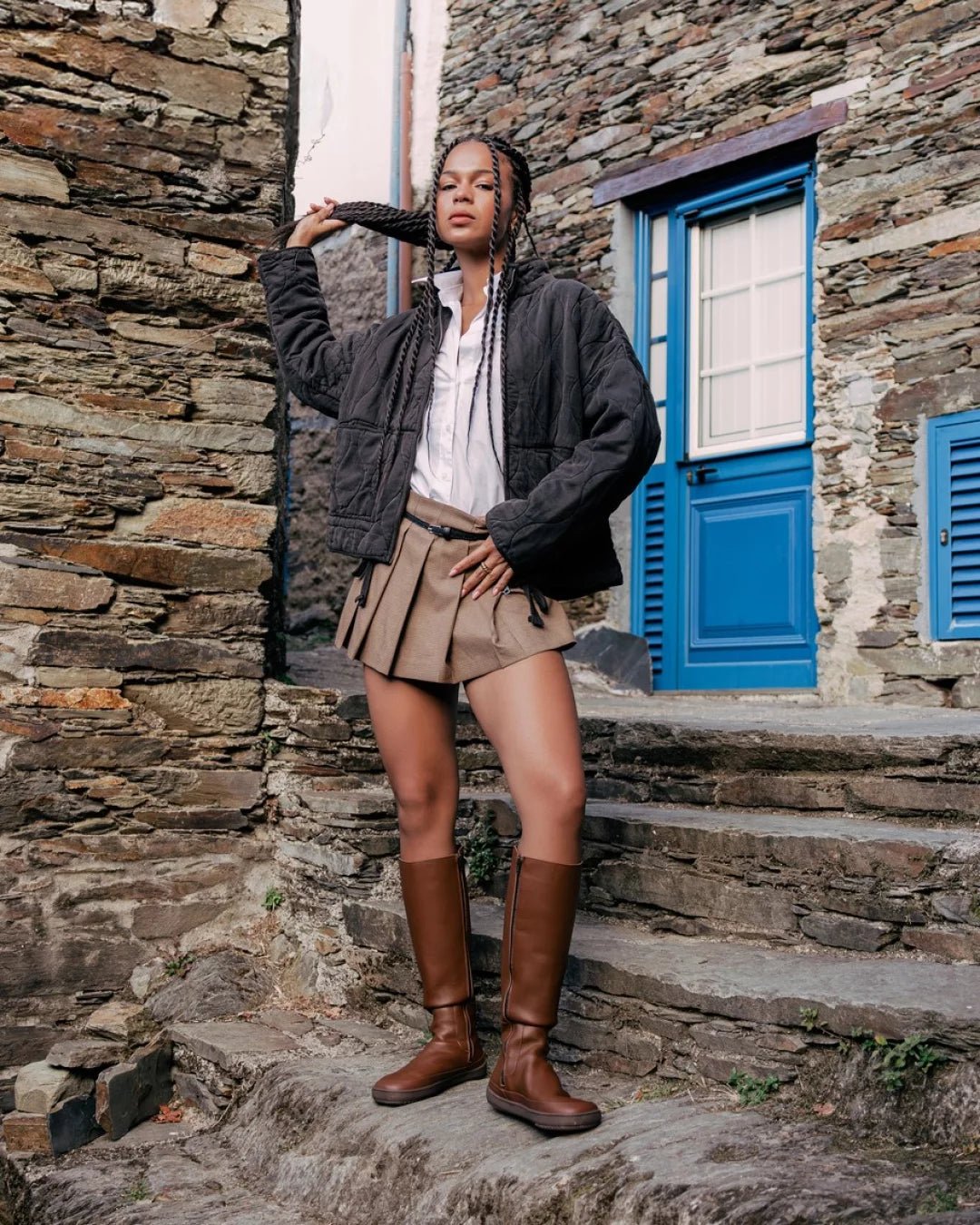 Shapen - Harper Brown - Botas altas barefoot - Cacles Barefoot