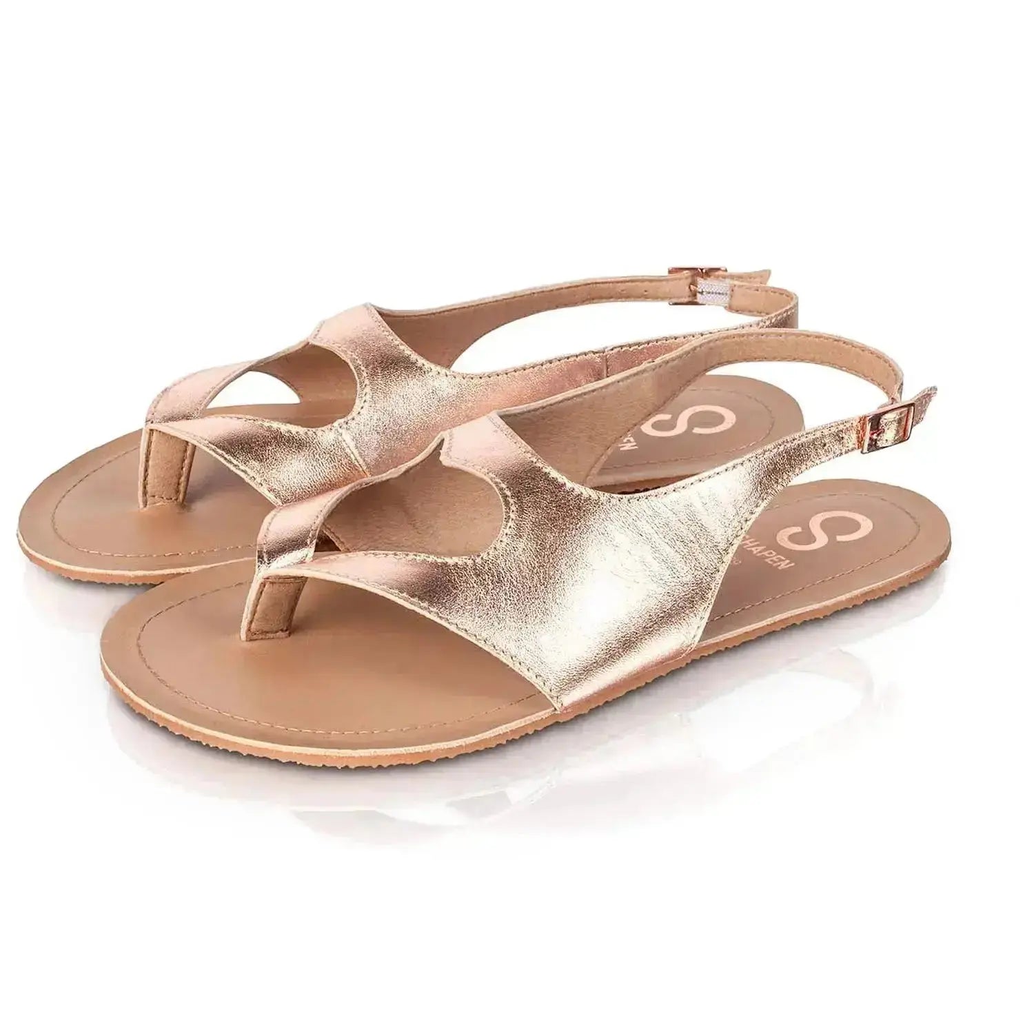 Shapen - Mai 2.0 Rose Gold - Sandalias barefoot oro rosa para mujer
