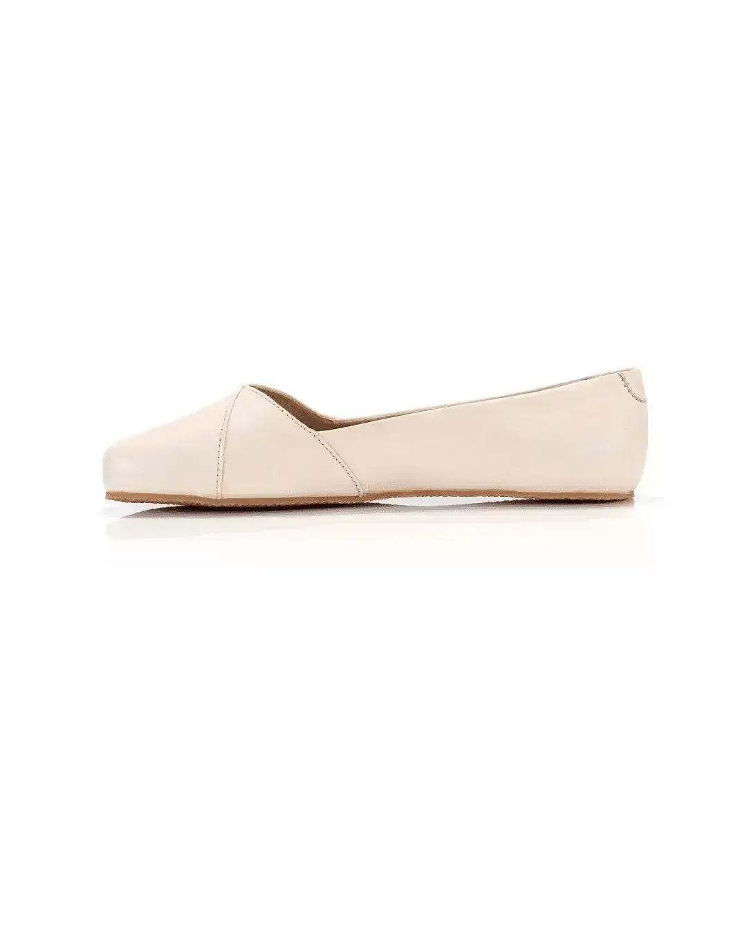 Shapen - Peony 2.0 Beige Leather - Bailarinas barefoot