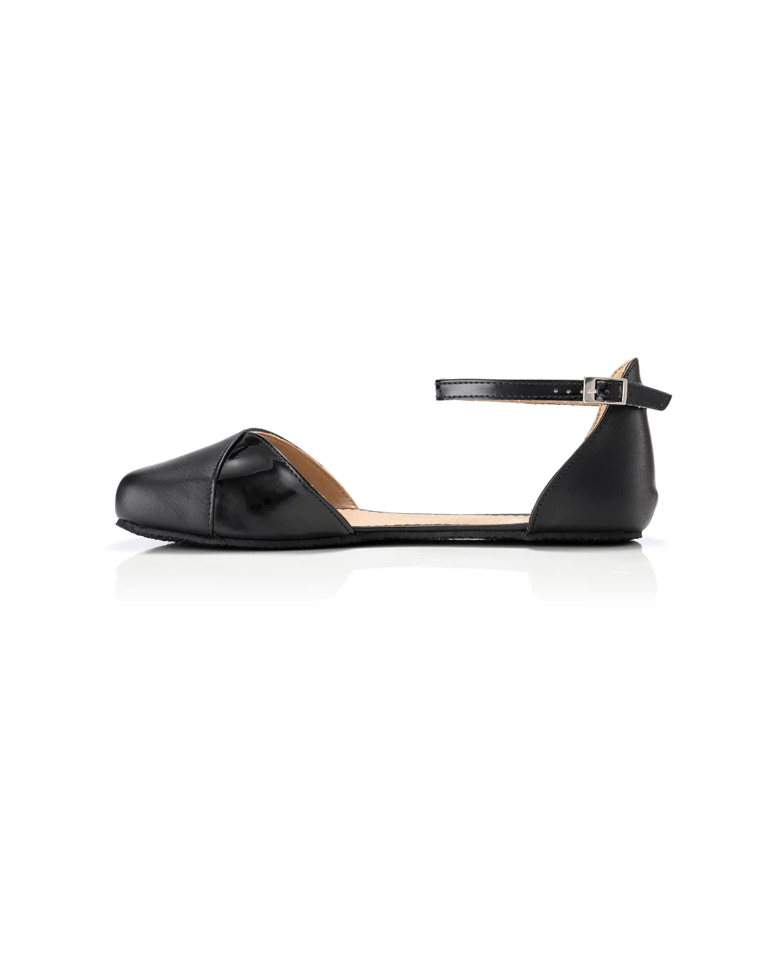 Shapen – Poppy Black Vegan - Bailarinas abiertas barefoot - Cacles Barefoot