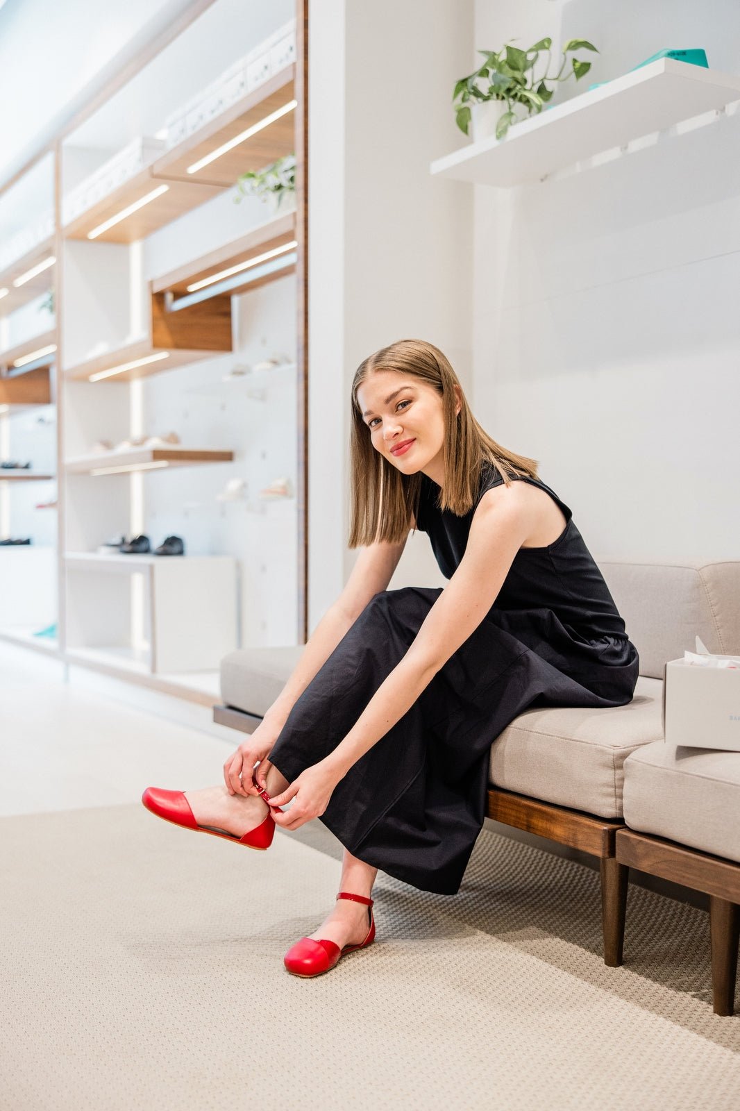 Shapen – Poppy Cherry - Bailarinas abiertas barefoot - Cacles Barefoot