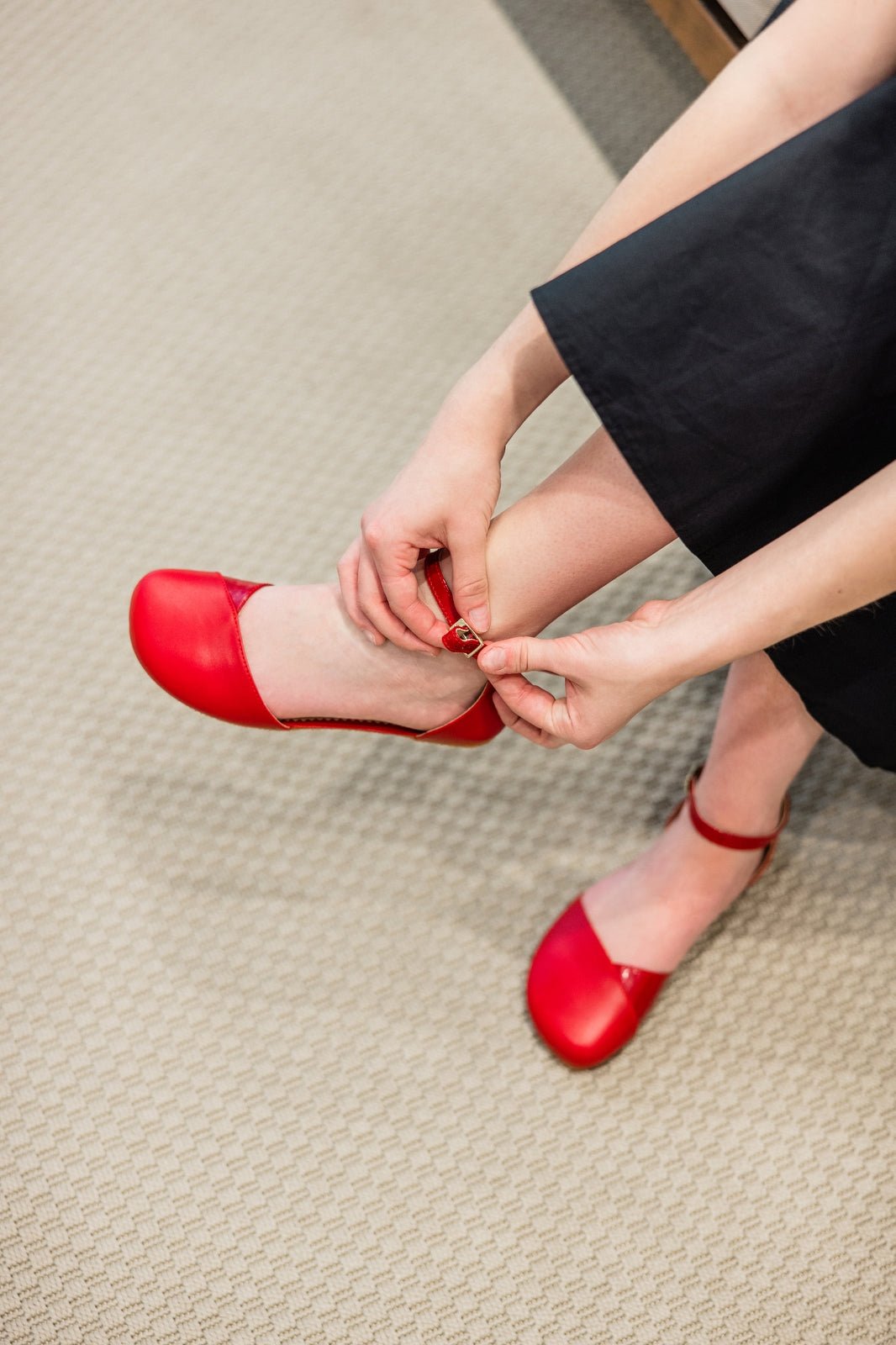 Shapen – Poppy Cherry - Bailarinas abiertas barefoot - Cacles Barefoot