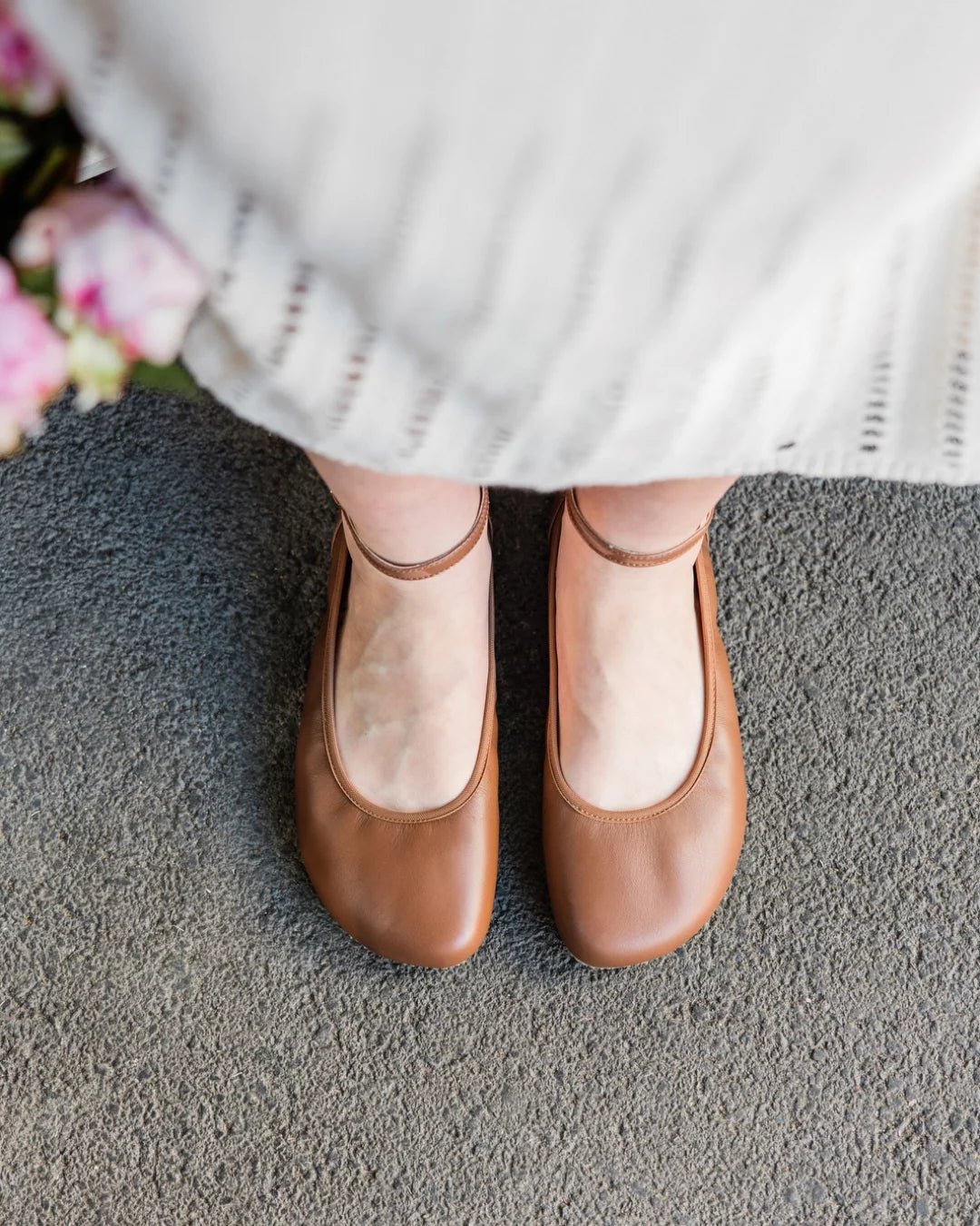 Shapen – Tulip 3.0 Cognac – Bailarinas barefoot - Cacles Barefoot