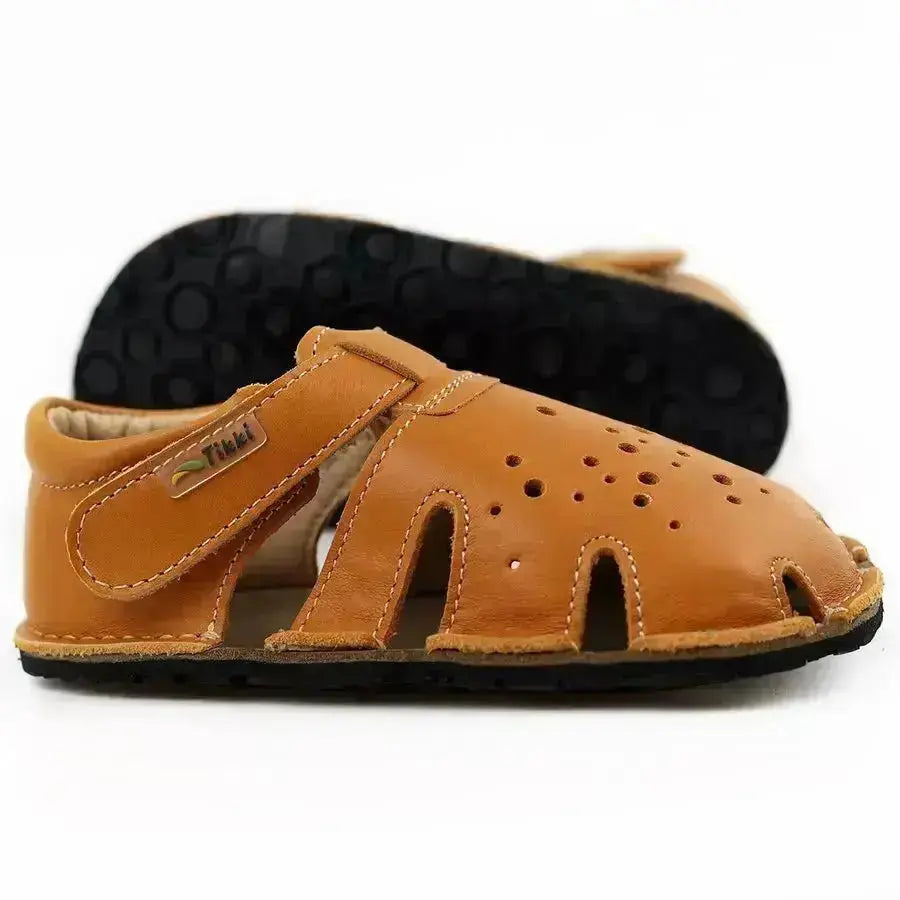 Tikki - Aranya Mustard - Sandalias Barefoot de Cuero infantiles mostaza