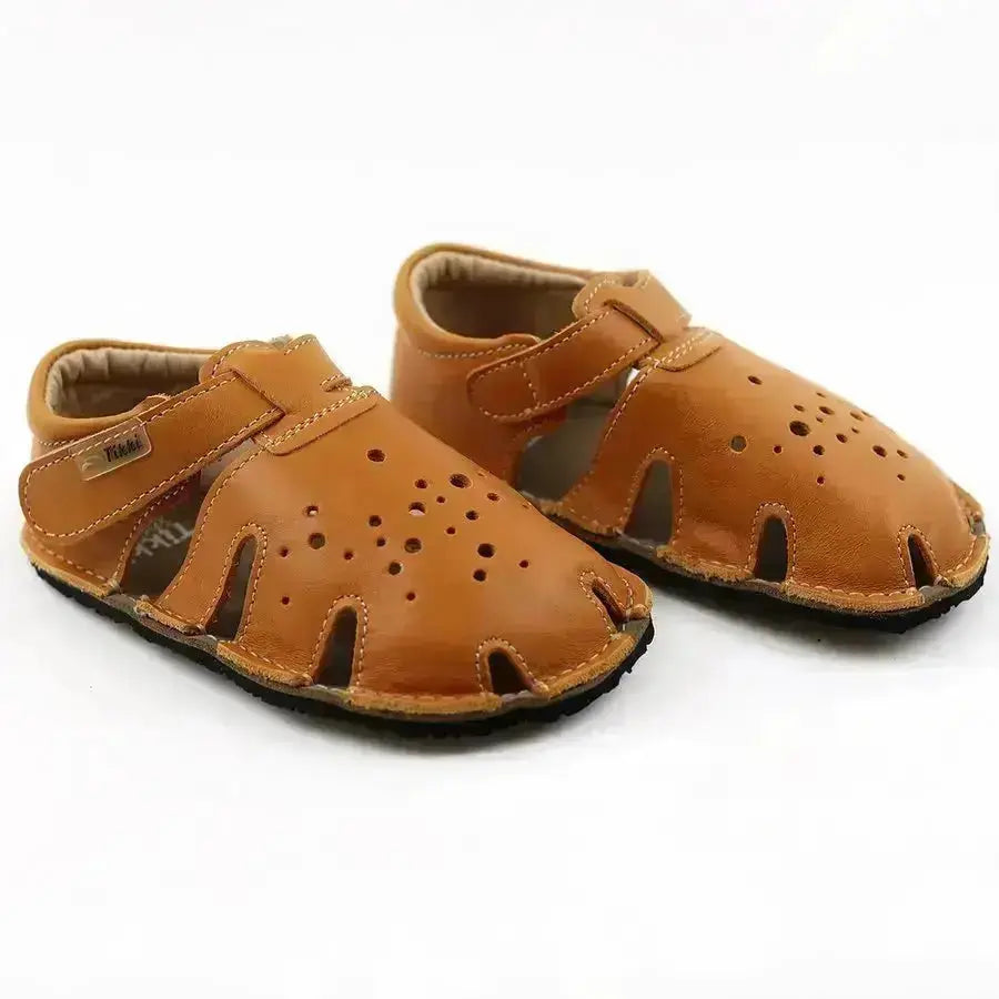 Tikki - Aranya Mustard - Sandalias Barefoot de Cuero infantiles mostaza