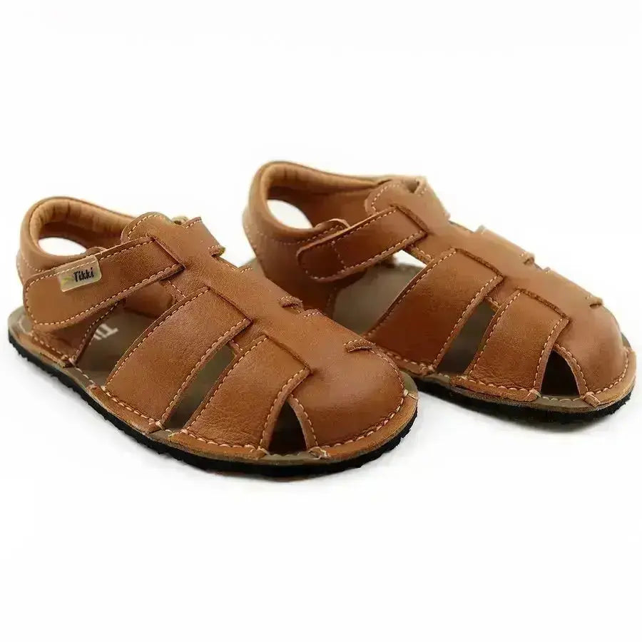 Tikki - Lasta Terra - Sandalias Barefoot de Cuero infantiles marrón