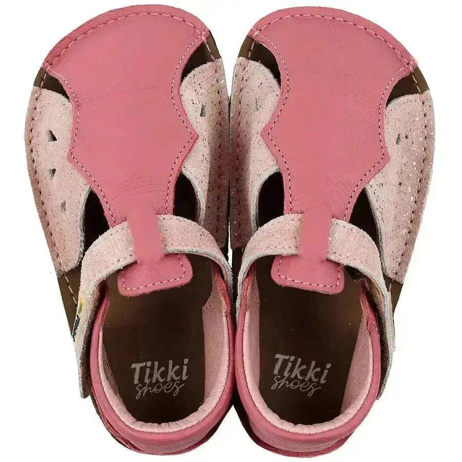 Tikki - Mariposa Lollipop - Sandalias Barefoot de Cuero infantiles rosa