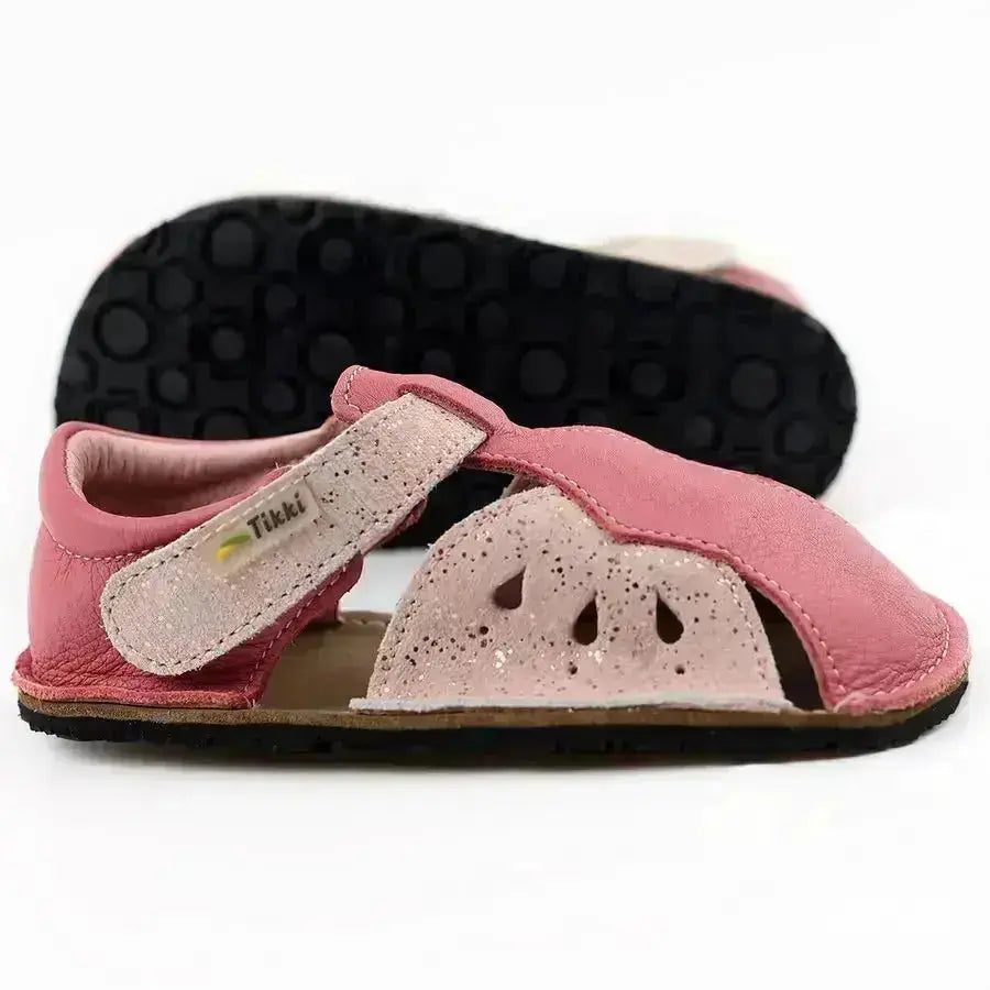 Tikki - Mariposa Lollipop - Sandalias Barefoot de Cuero infantiles rosa