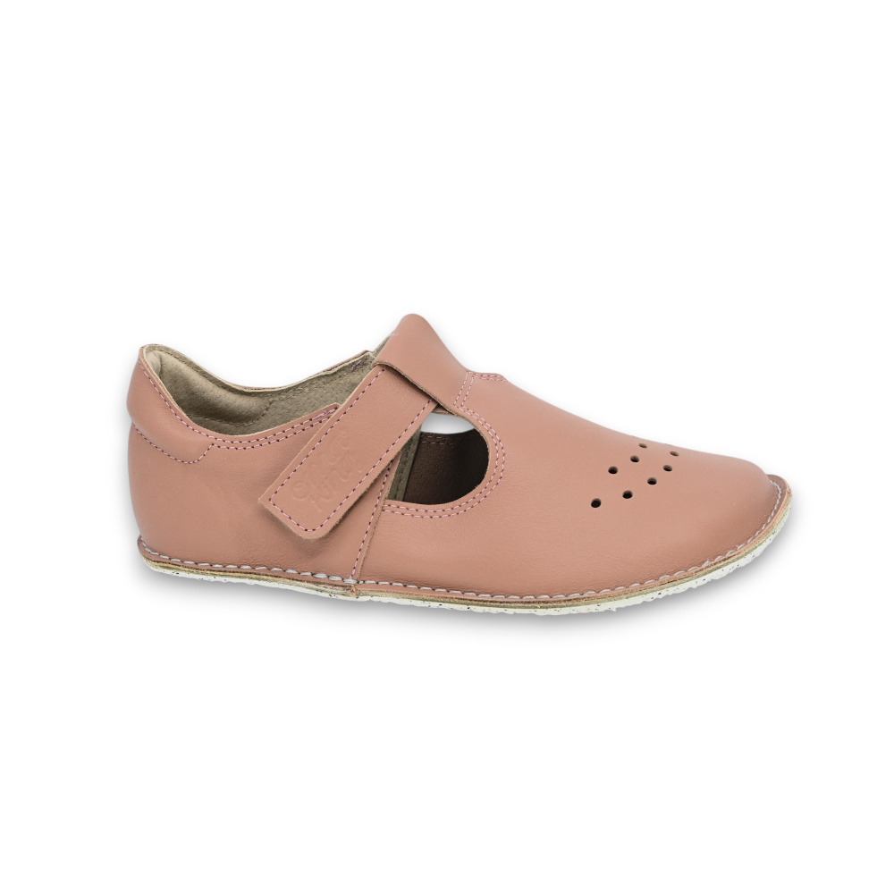 OmaKing Lusti Big Kids Pink - Zapatitos barefoot elegantes para niños grandes rosas