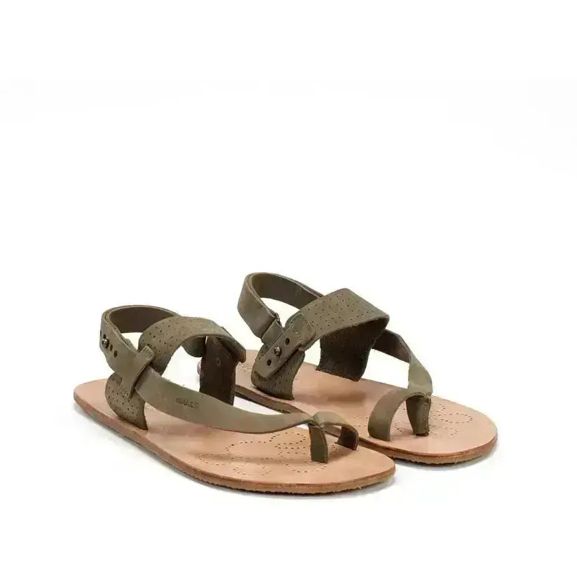 WAALS - Masai II Khaki - Sandalias barefoot caqui para hombre