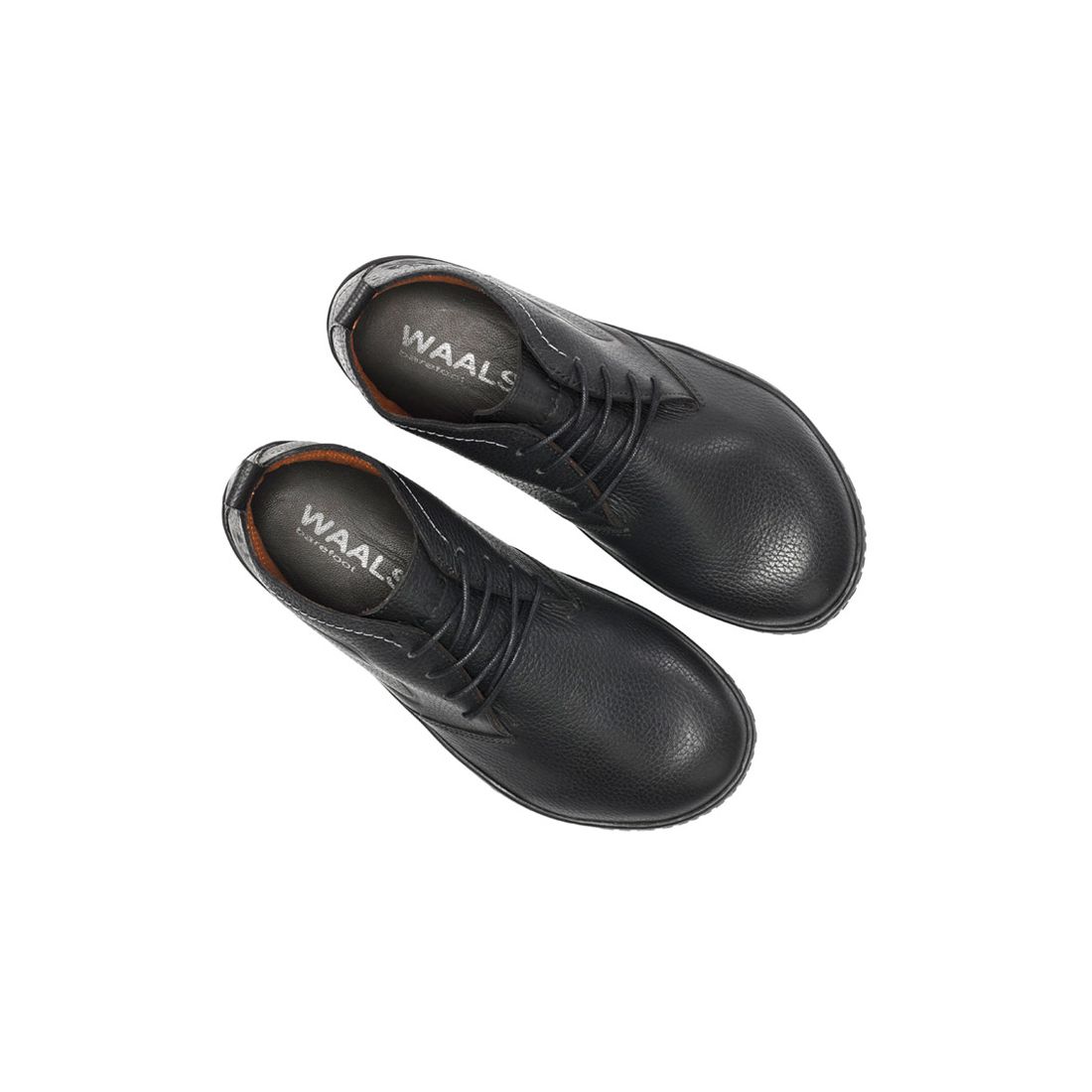 WAALS - Vantaa Negro - Botines barefoot de piel artesana - Cacles Barefoot